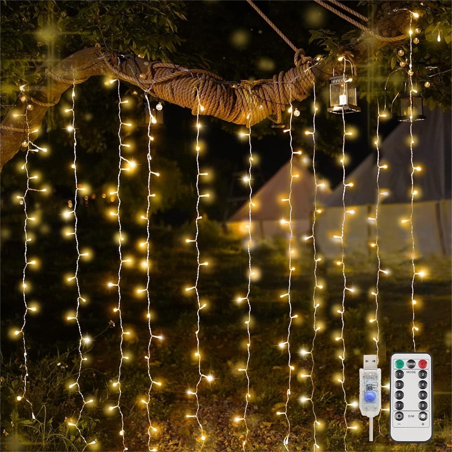 Lighting Decor Outdoor - Curtain Lights For Bedroom 200 Led