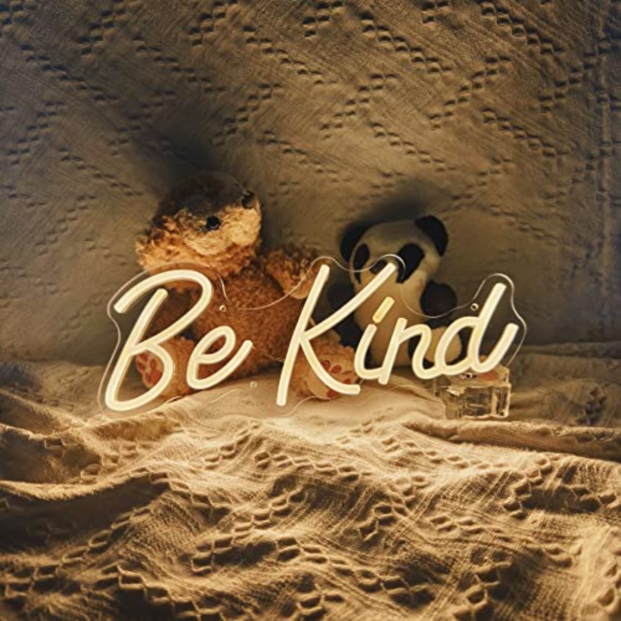Office Lighting Decor - Be Kind Neon Sign, Dimmable LED