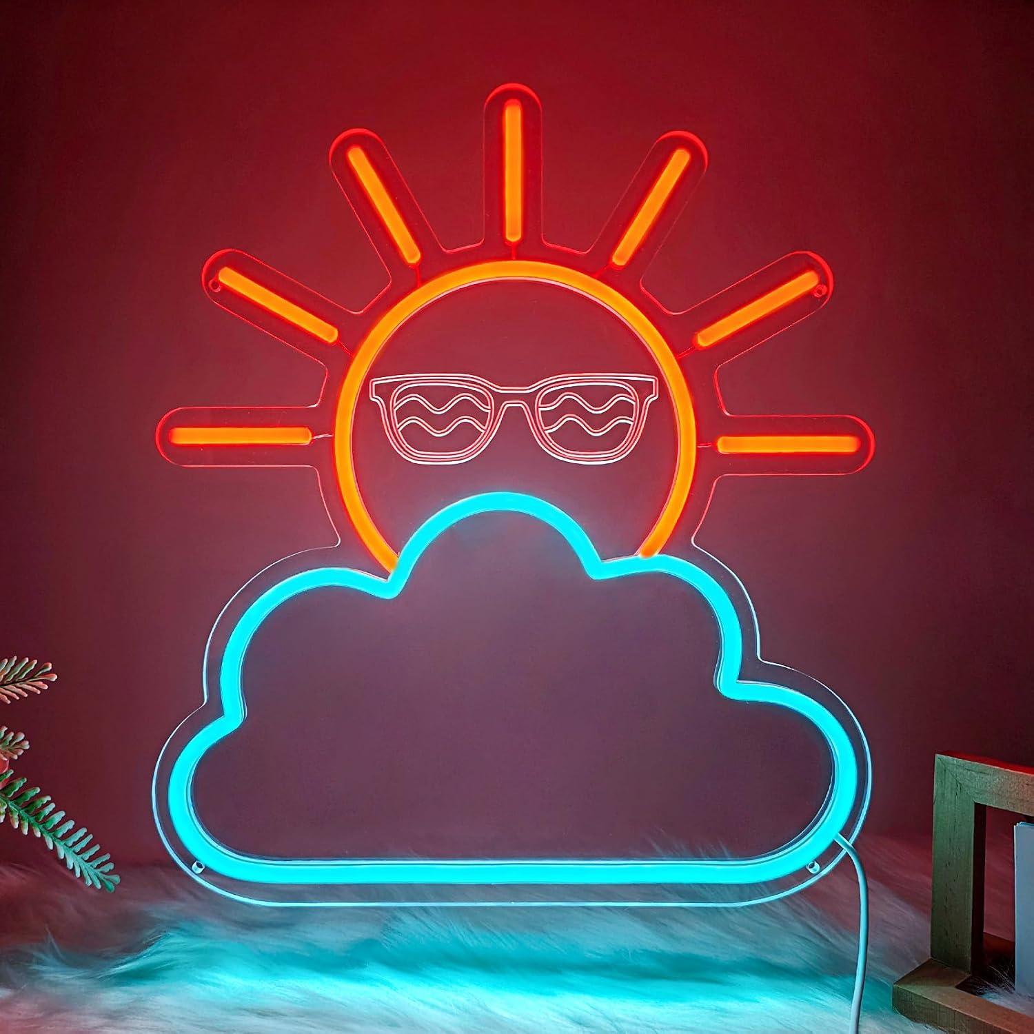 Lighting Decor Living Room - Sunrise Sunset Neon Sign USB Powered