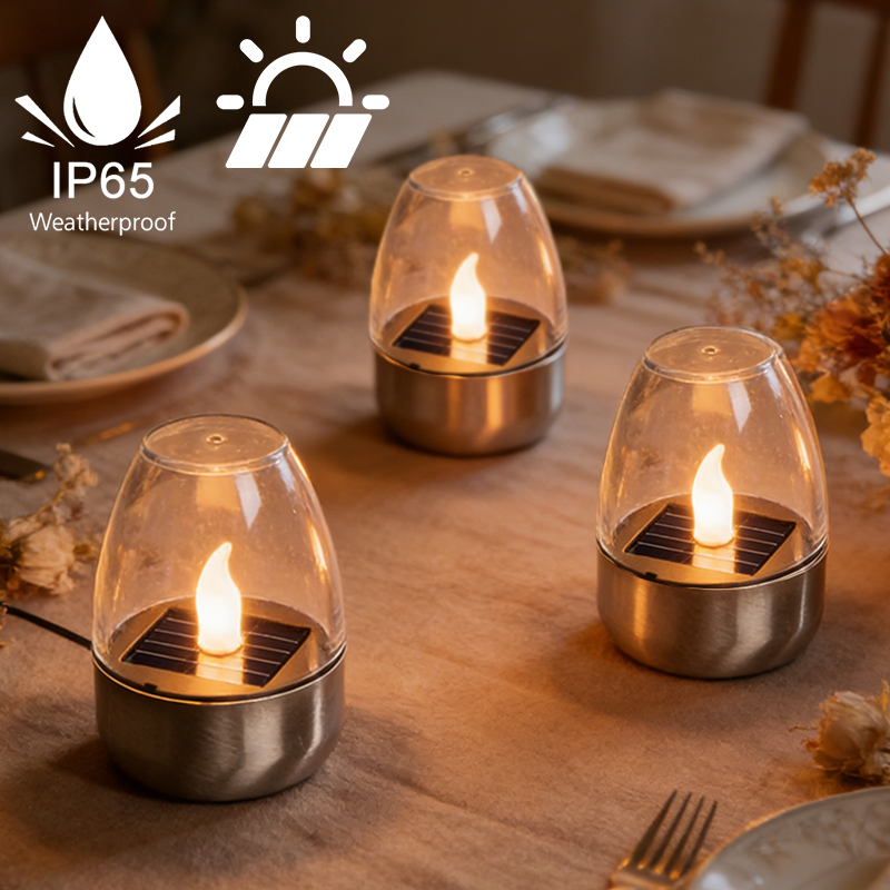 Lighting Decor Living Room - LED Solar Candles Light Flameless Rechargeable