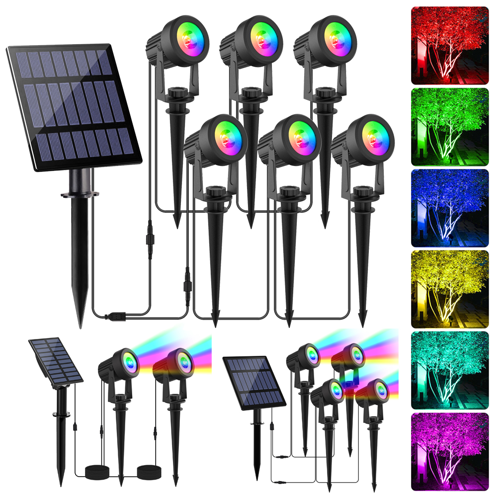 Lighting Decor Sunrise - 1/2/4/6 Lights RGB Solar Spotlight IP65