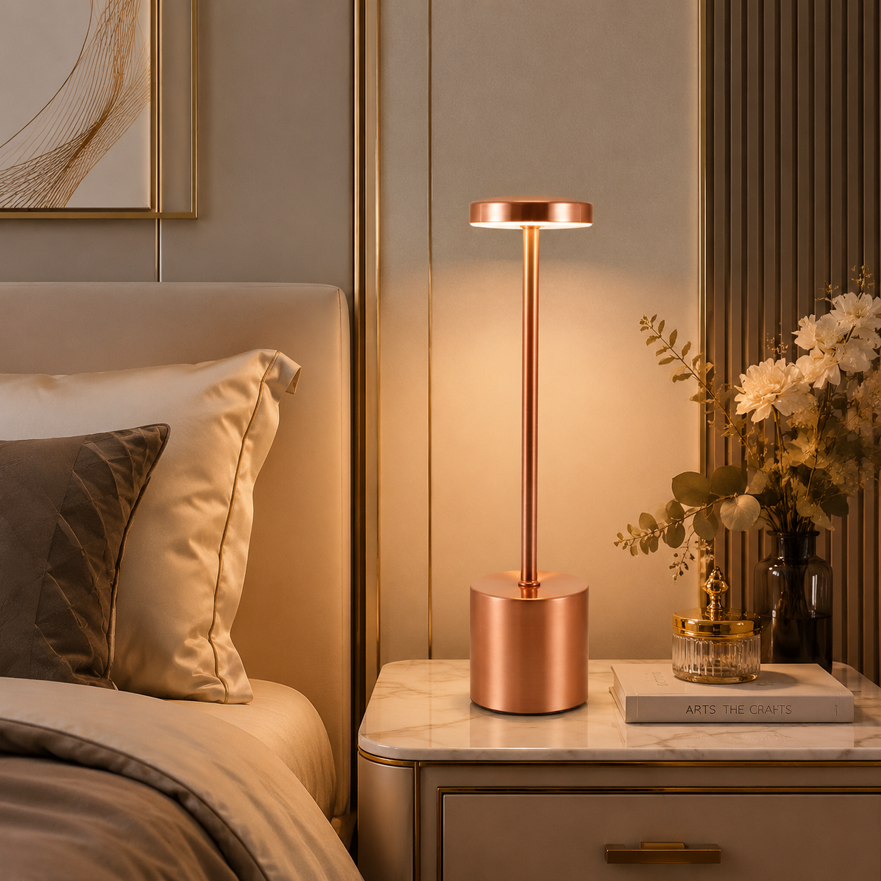 Lighting Decor Living Room - GGBingo Metal Light Table Lamps Rechargeable