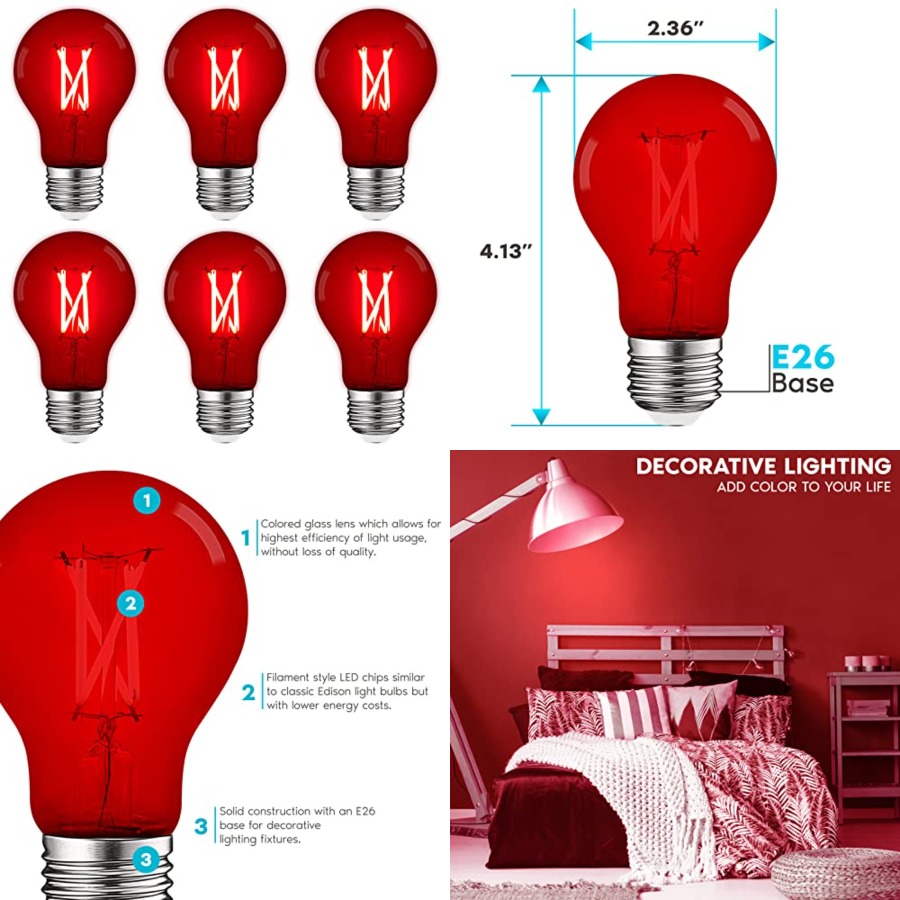 A19 Edison LED Light Bulbs, 4. - Lighting Decor Outdoor recensie en prijs