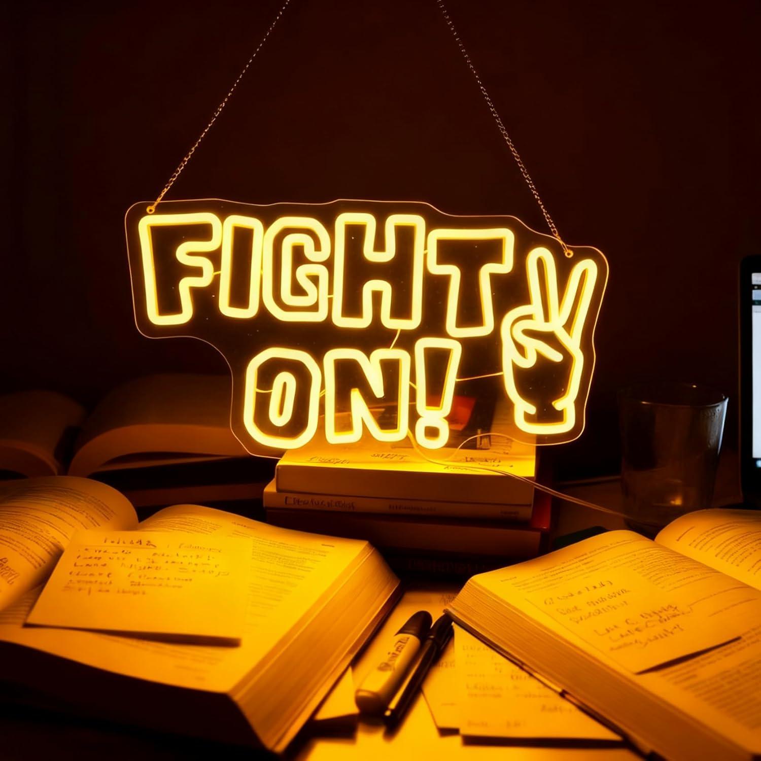 Fight On Neon Sign Victory Han - Office Lighting Decor recensie en prijs