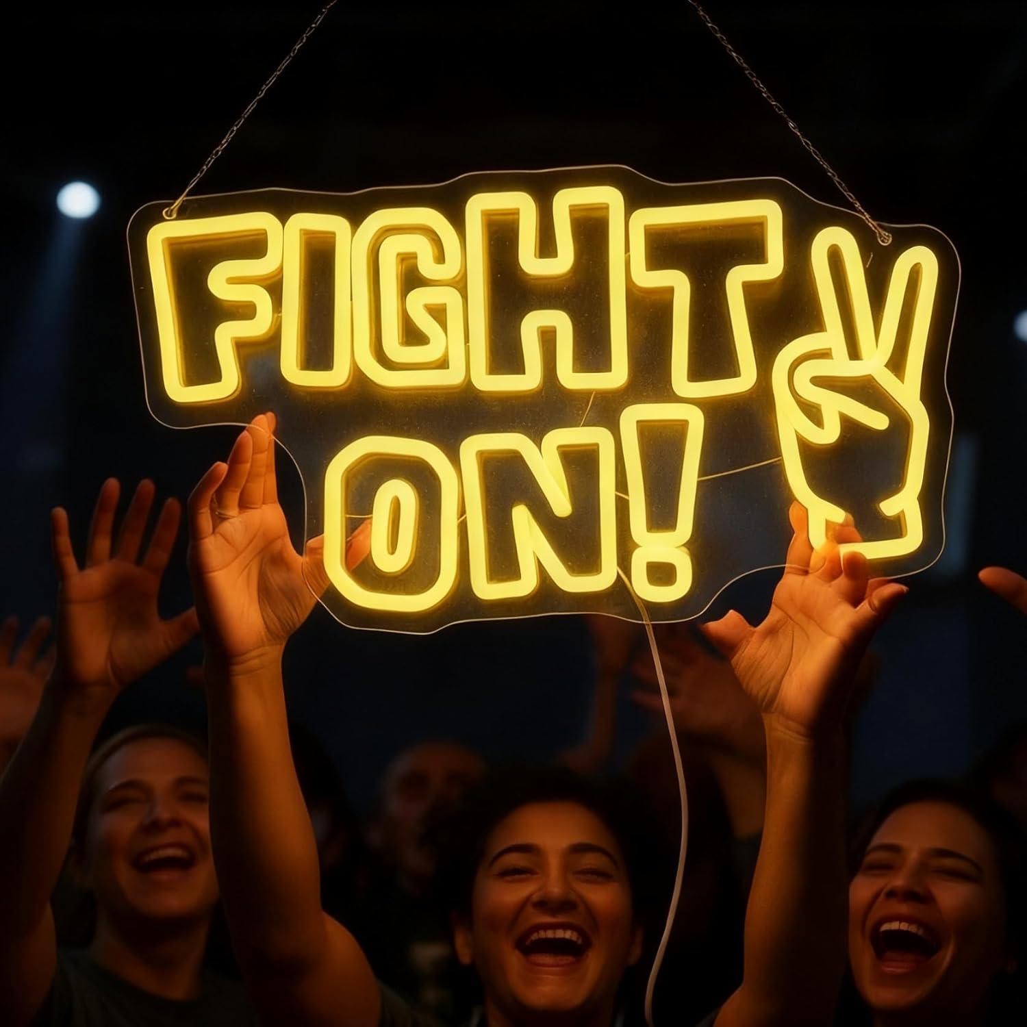 Fight On Neon Sign Victory Han - Office Lighting Decor recensie en prijs