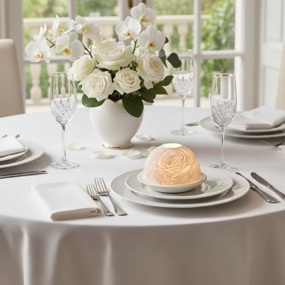 Elegant Rose Porcelain Candle  - Lighting Decor Living Room recensie en prijs