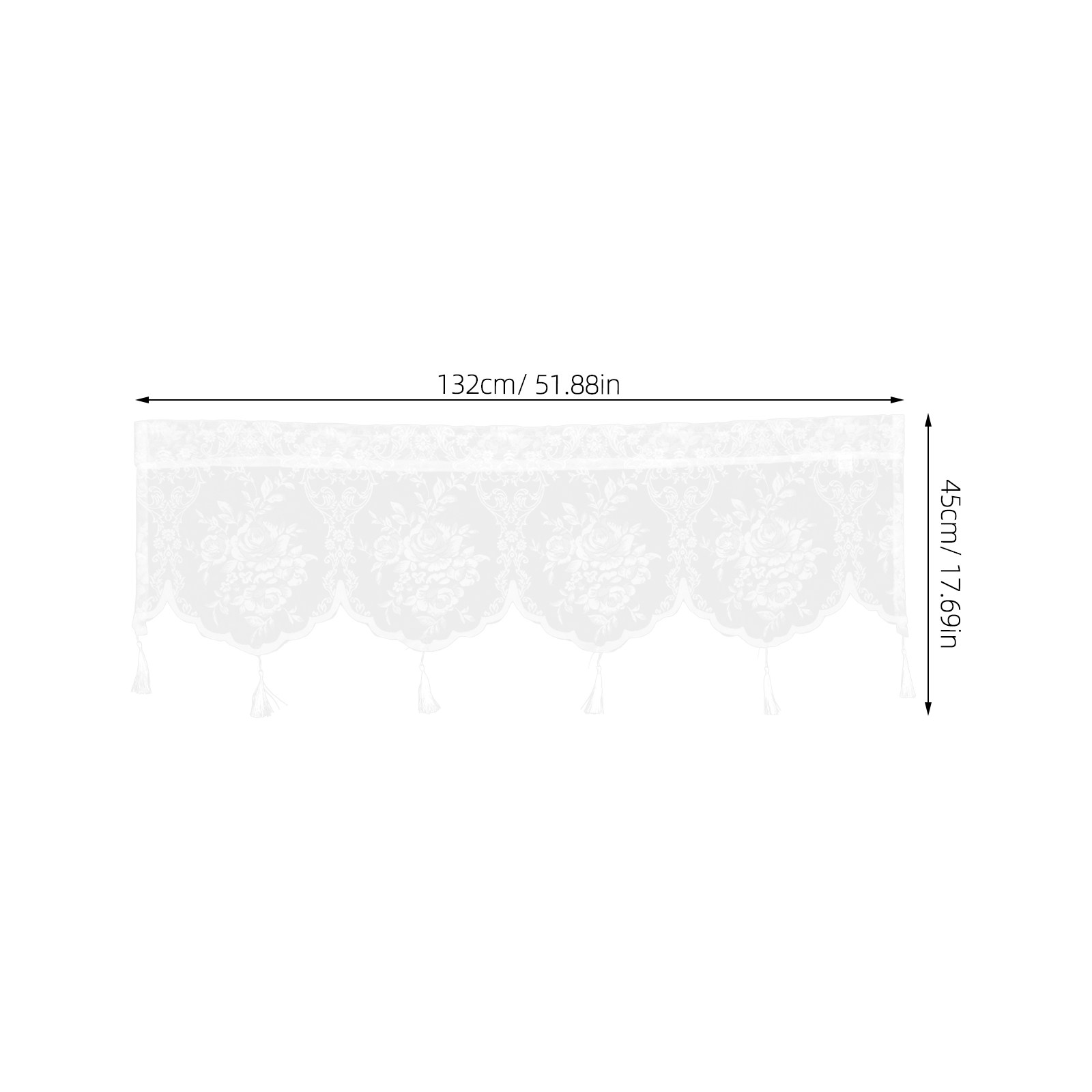 White Lace Curtain Sheer Windo - Office Lighting Decor recensie en prijs