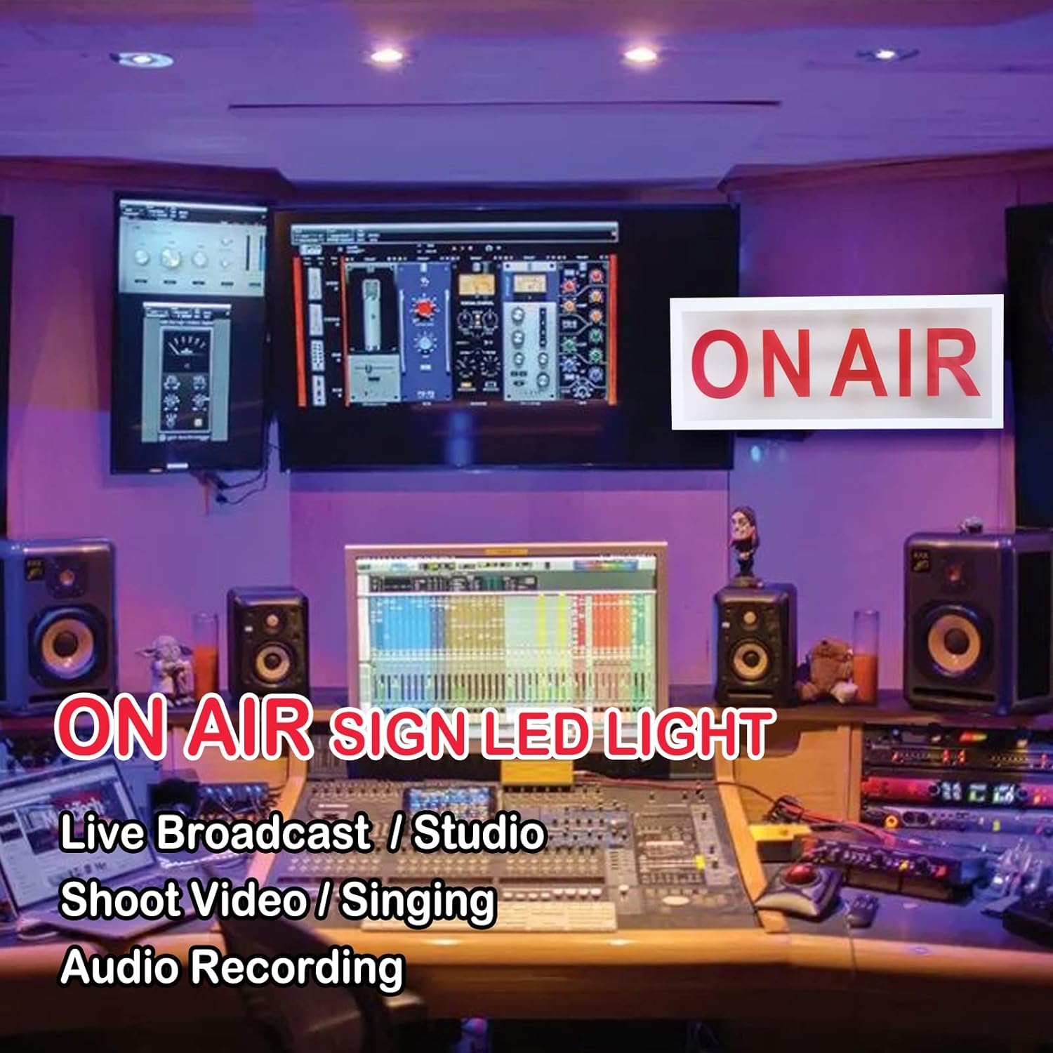 ON AIR SIGN LED LIGHT Recordin - Lighting Decor Company recensie en prijs