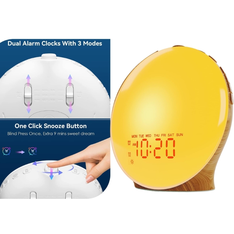 Wake Up Light with Wood Grains - Lighting Decor Sunrise recensie en prijs