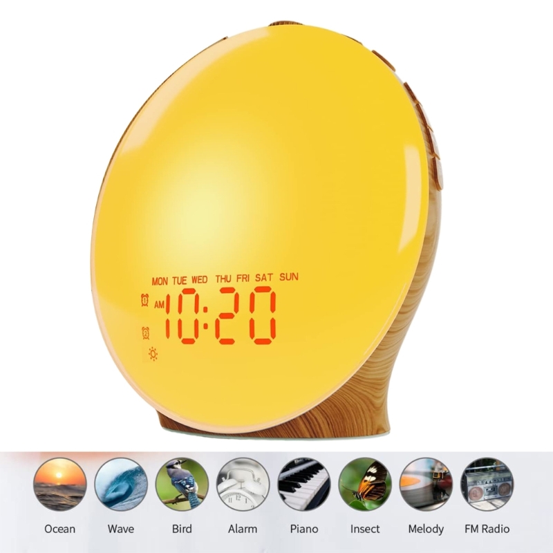 Wake Up Light with Wood Grains - Lighting Decor Sunrise recensie en prijs