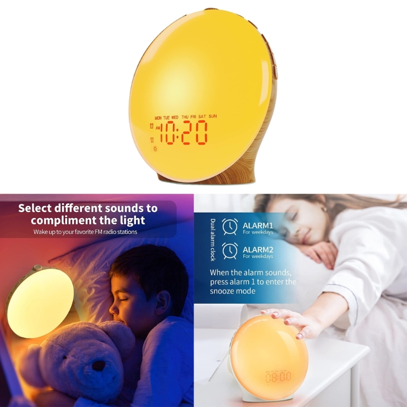 Wake Up Light with Wood Grains - Lighting Decor Sunrise recensie en prijs