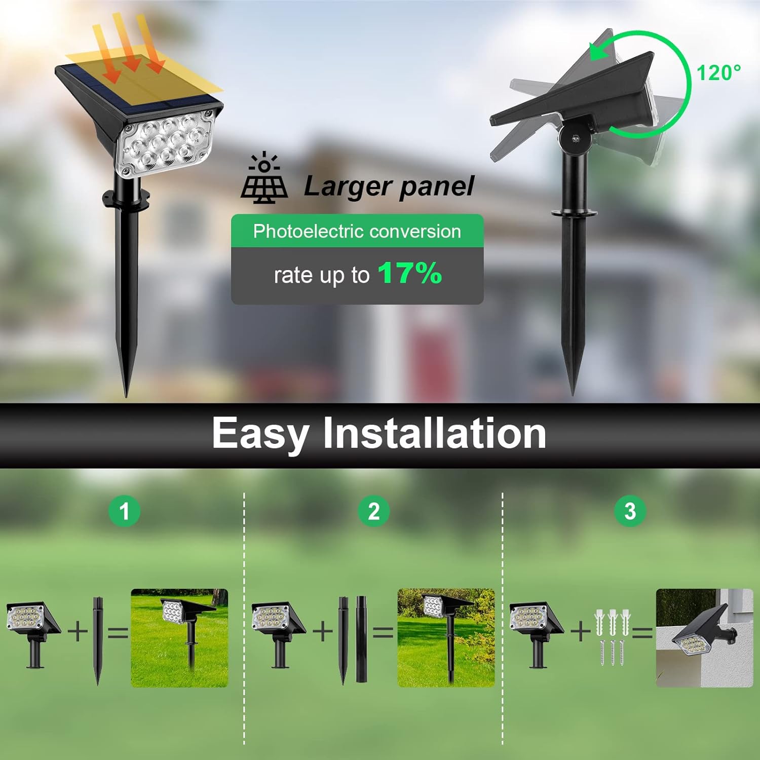 2pcs Solar LED Light Outdoor R - Lighting Decor Sunrise recensie en prijs