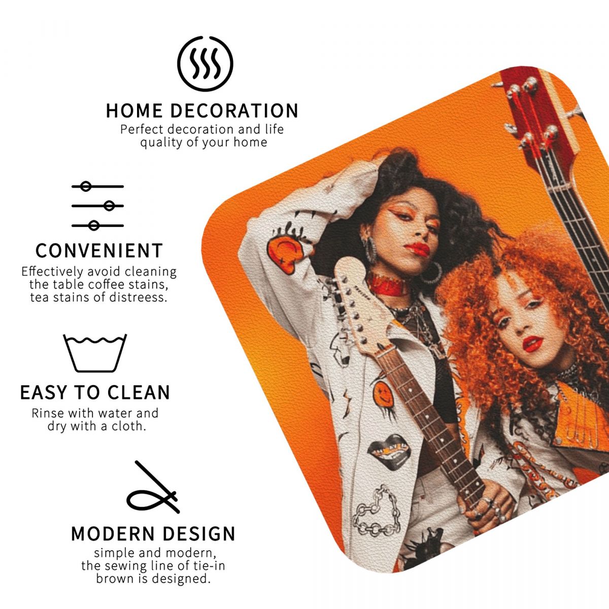 Nova Twins Coasters PVC Leathe - Nova Decor & Lighting Juletrelys recensie en prijs