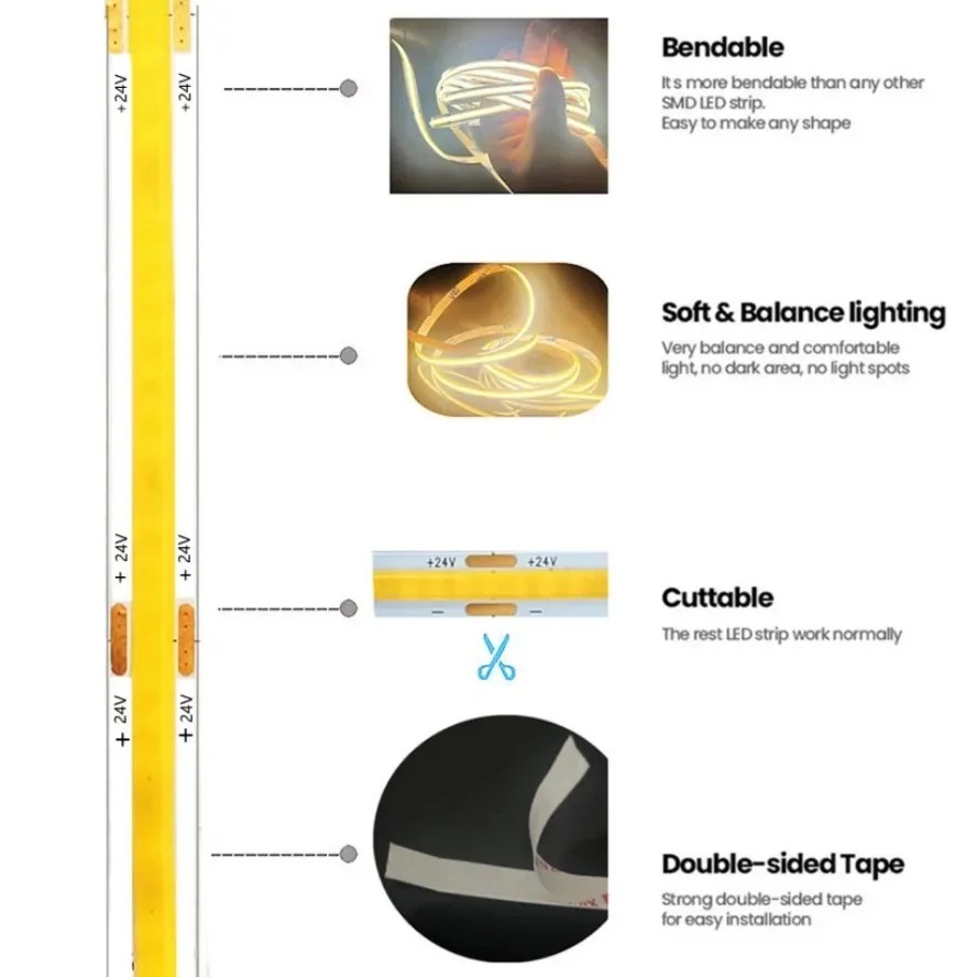 LED COB Strip Light High Densi - Lighting Decor And More recensie en prijs
