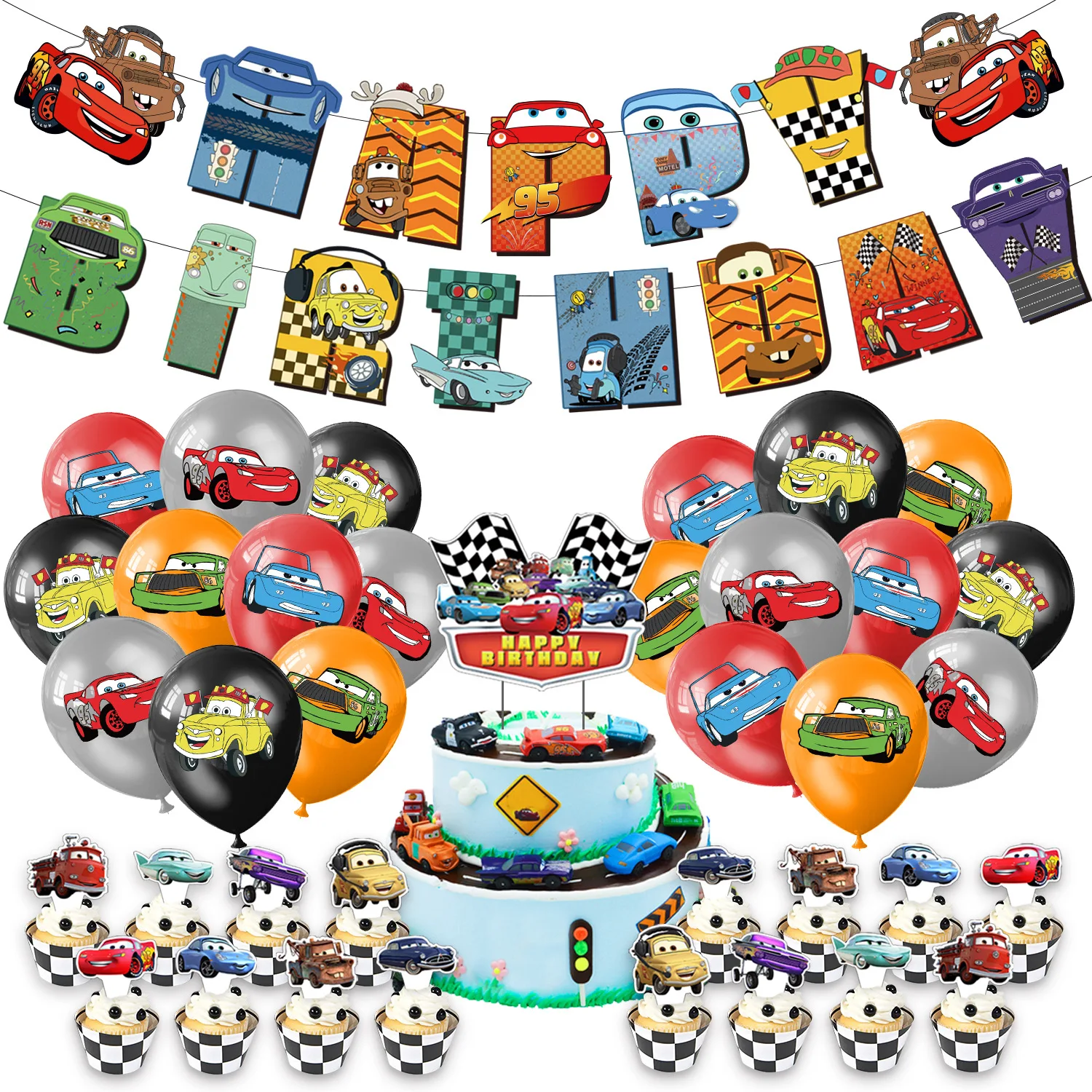 Cars Lightning McQueen Theme D - Lighting Mcqueen Birthday Decor recensie en prijs