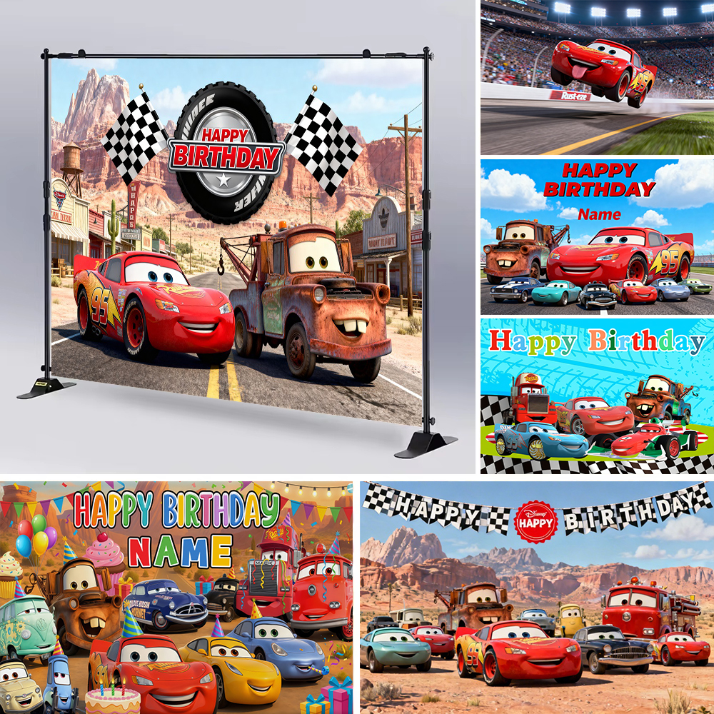 Disney Pixar Cars Custom Backd - Lighting Mcqueen Birthday Decor recensie en prijs