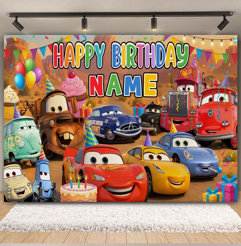 Disney Pixar Cars Custom Backd - Lighting Mcqueen Birthday Decor recensie en prijs