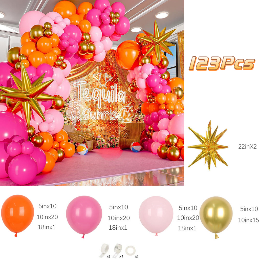 123Pcs Hot Pink Orange Metalli - Orange Lighting Decor recensie en prijs