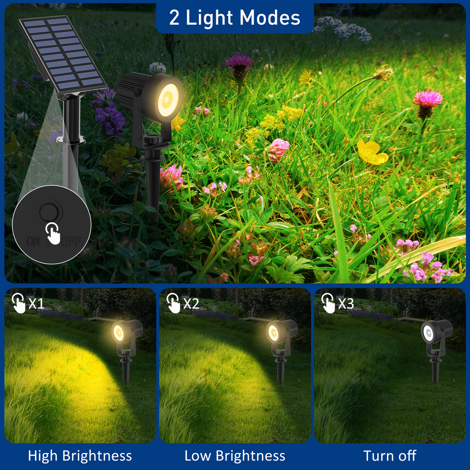 2PCS Super Bright Solar Spotli - Lighting Decor Sunrise recensie en prijs