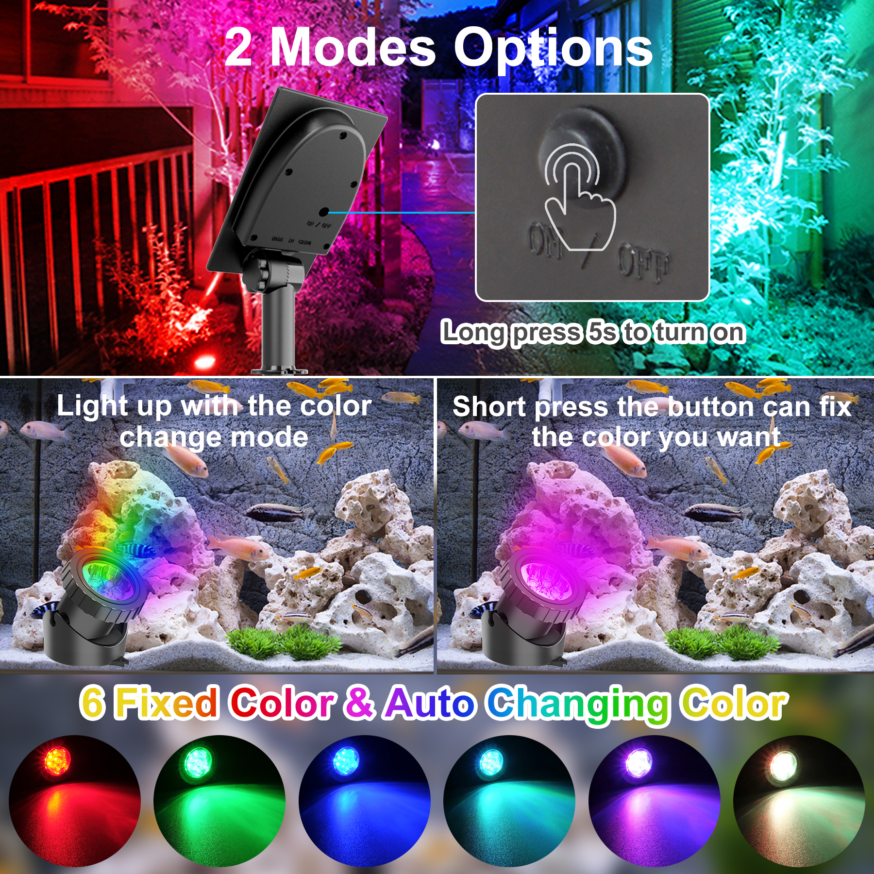 2/4/3/5 RGB Solar Light Outdoo - Lighting Decor Sunrise recensie en prijs