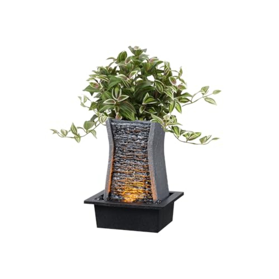 Tabletop Water Fountain with L - Office Lighting Decor recensie en prijs