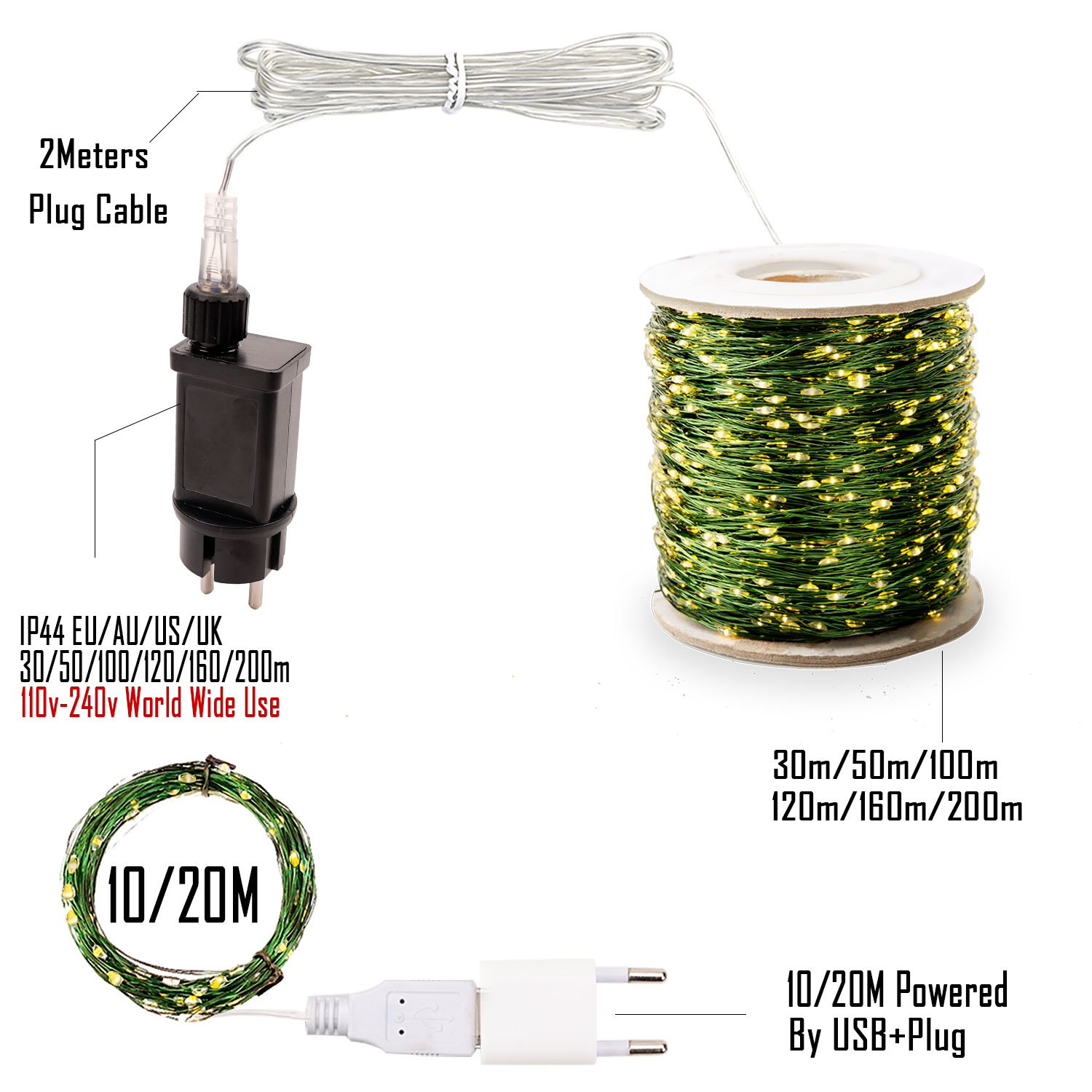 More LED Green Wire Garland St - Lighting Decor And More recensie en prijs