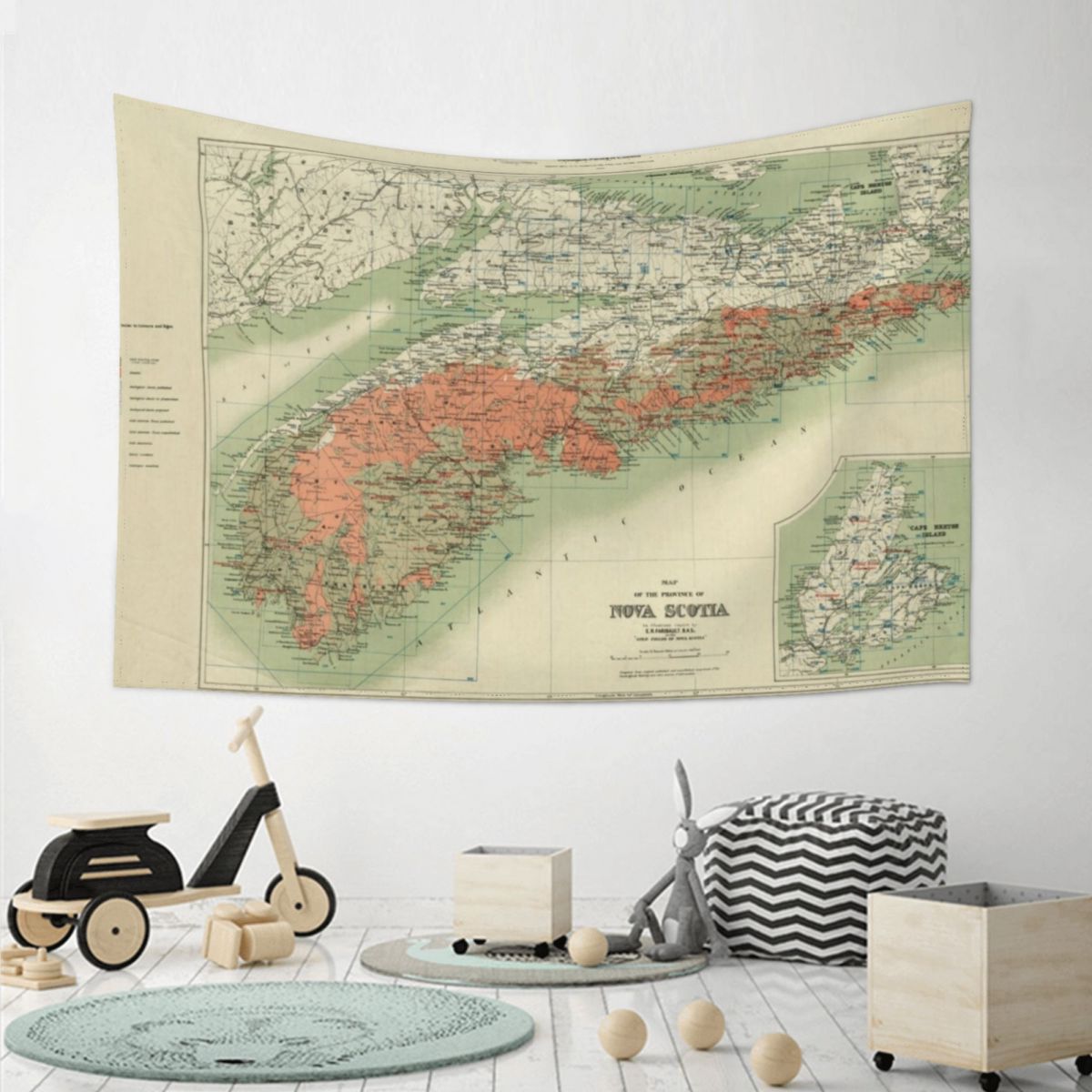 Vintage Geological Map of Nova - Nova Decor & Lighting Juletrelys recensie en prijs