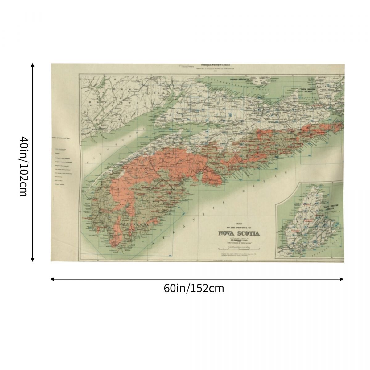 Vintage Geological Map of Nova - Nova Decor & Lighting Juletrelys recensie en prijs