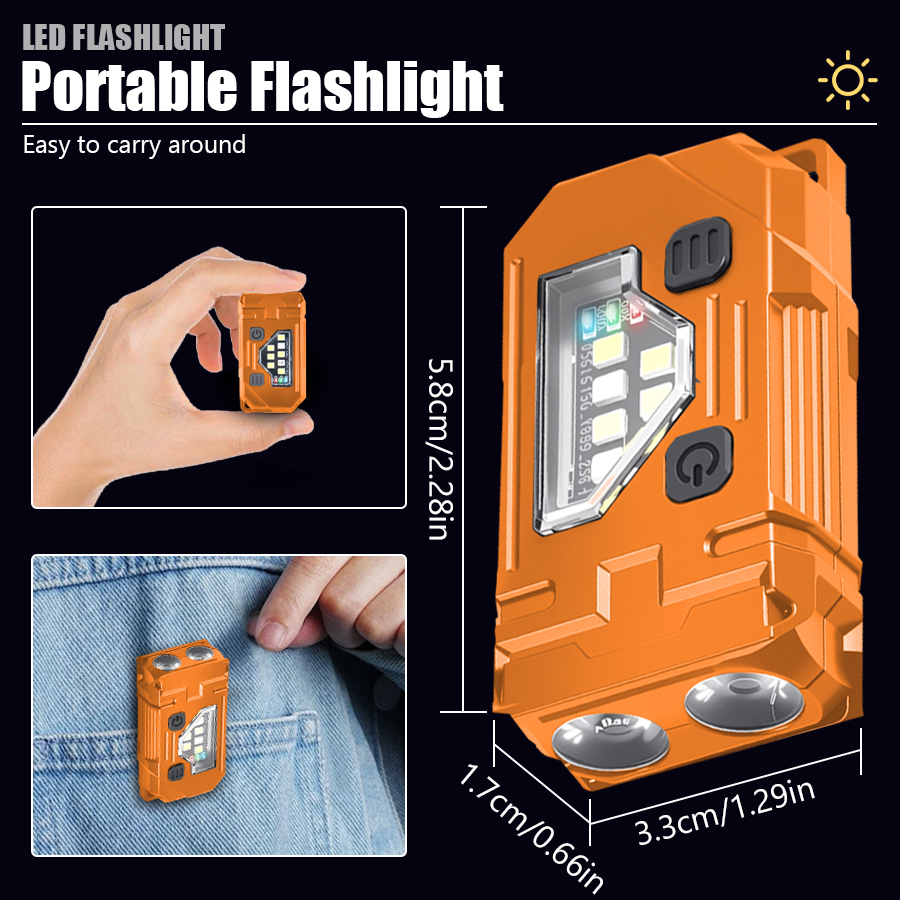 Mini Keychain EDC Flashlight R - Orange Lighting Decor recensie en prijs