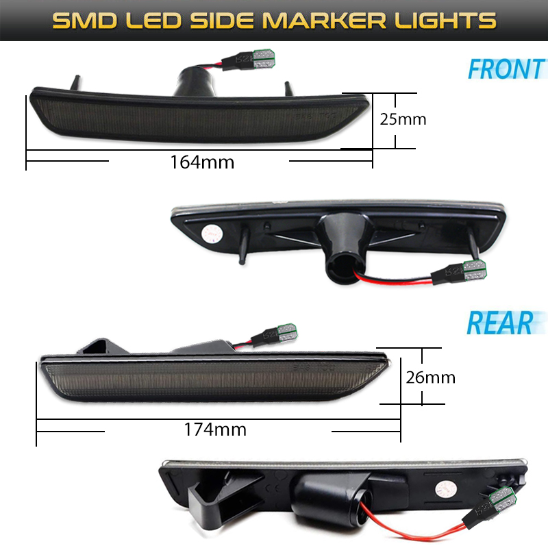 2pcs Car Front Rear Bumper Sid - Orange Lighting Decor recensie en prijs