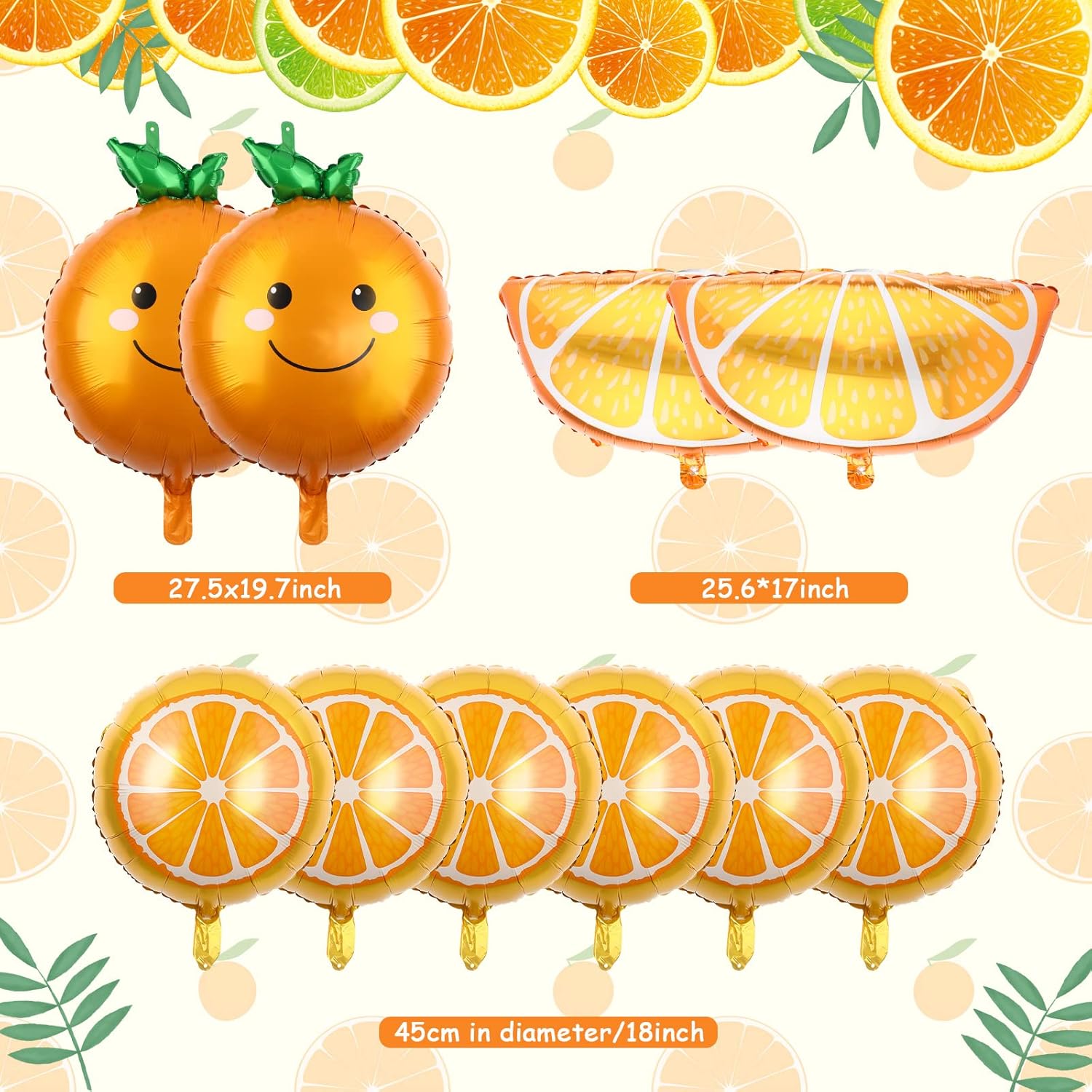 10Pcs Orange Slice Fruit Ballo - Orange Lighting Decor recensie en prijs