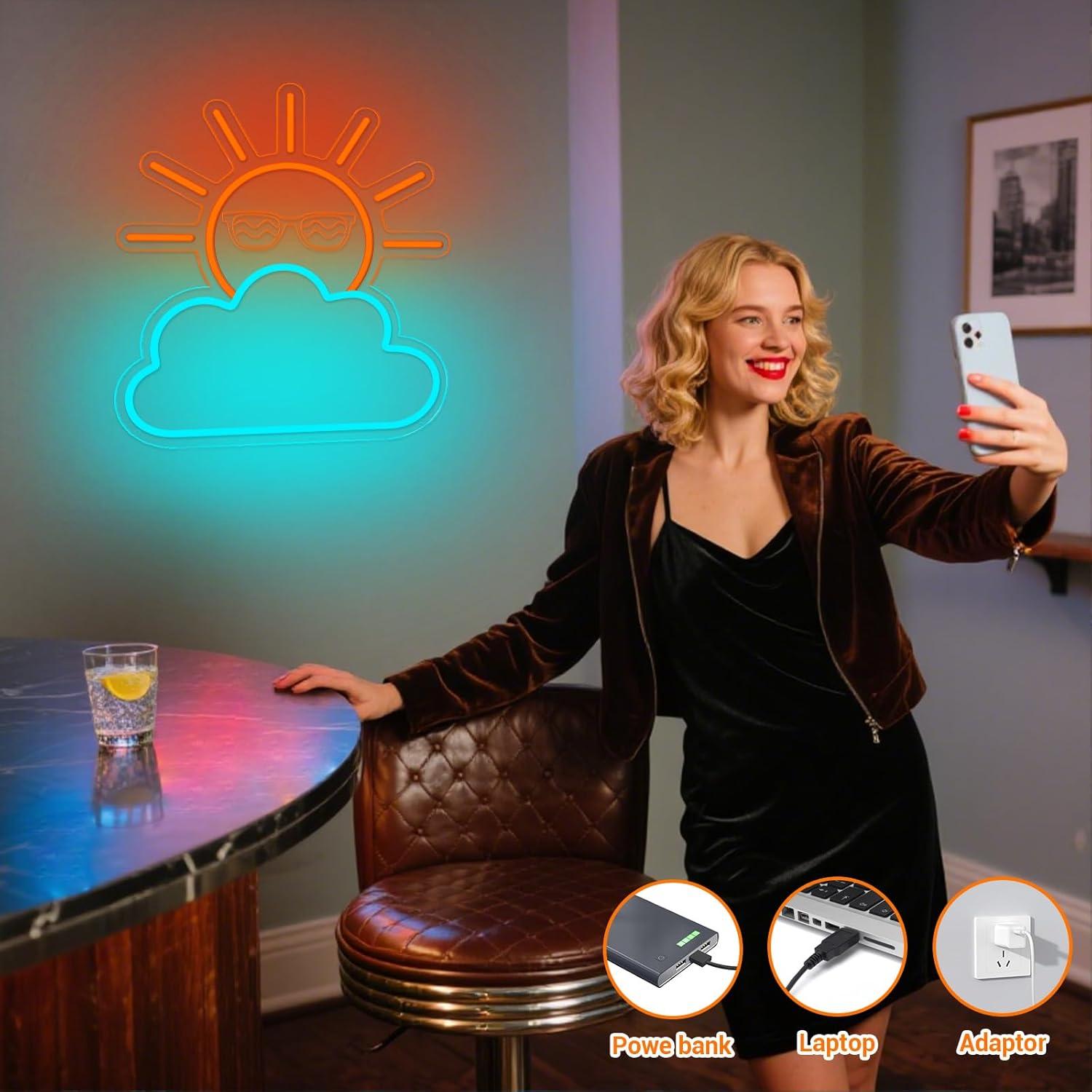 Sunrise Sunset Neon Sign USB P - Lighting Decor Living Room recensie en prijs