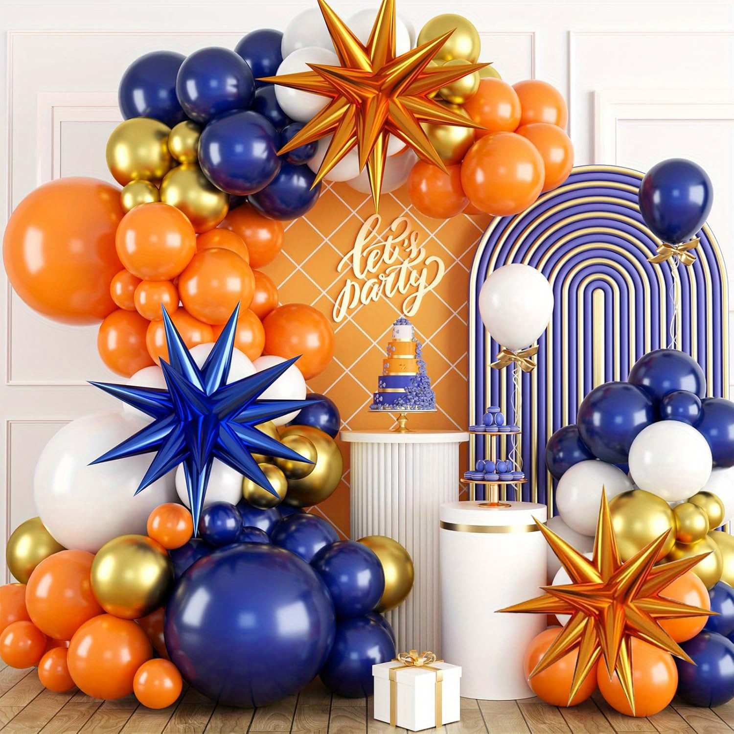 121pcs Orange and Blue Balloon - Orange Lighting Decor recensie en prijs
