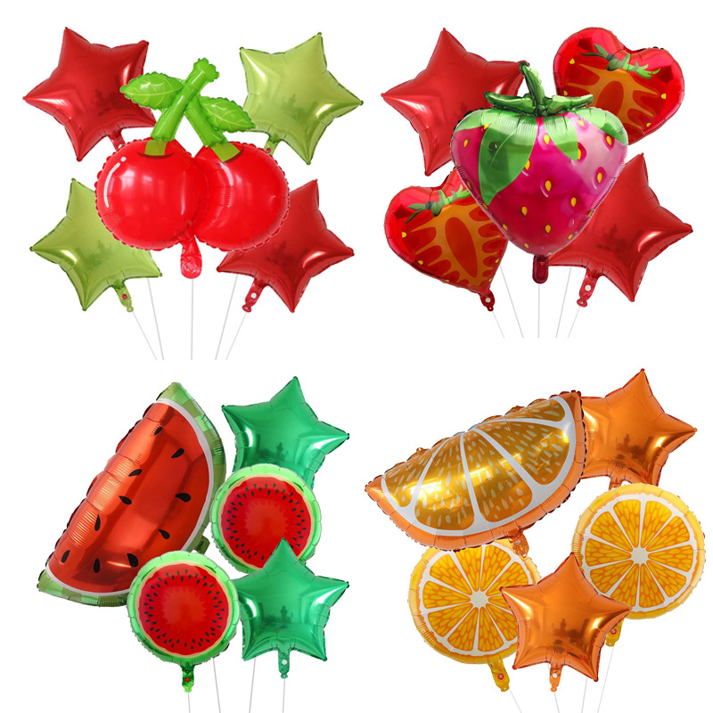 5pcs Fruit Foil Helium Balloon - Orange Lighting Decor recensie en prijs