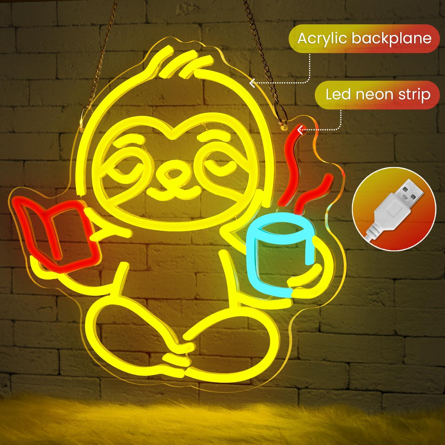 Sloth Neon Sign USB Dimmable L - Lighting Decor Living Room recensie en prijs