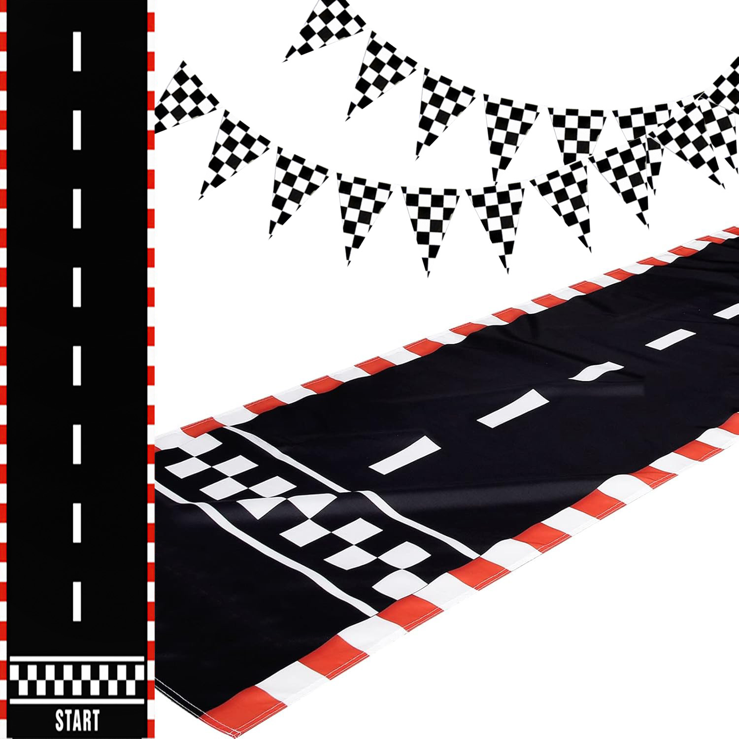 Racing Car Long Racetrack Tabl - Lighting Mcqueen Birthday Decor recensie en prijs
