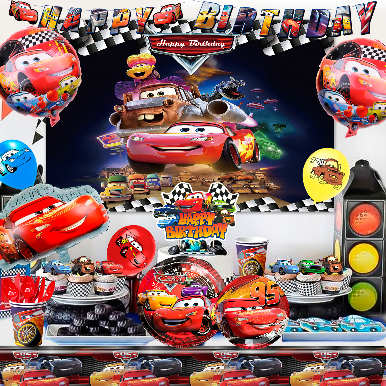 116 Pcs Cars Birthday Decorati - Lighting Mcqueen Birthday Decor recensie en prijs