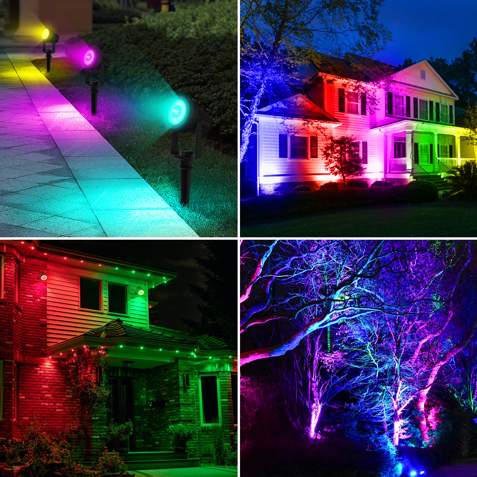 1/2/4/6 Lights RGB Solar Spotl - Lighting Decor Sunrise recensie en prijs