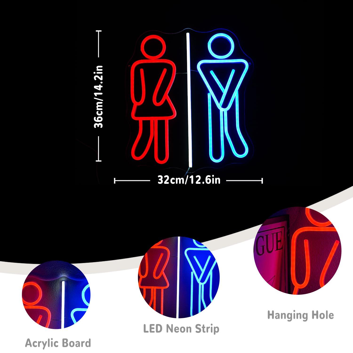 Restroom Neon Signs Toilets US - Office Lighting Decor recensie en prijs
