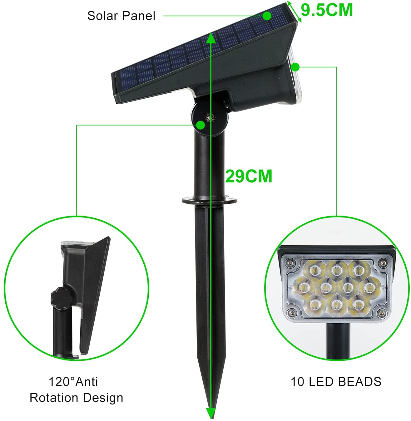 T-SUN Adjustable Solar Spotlig - Lighting Decor Sunrise recensie en prijs