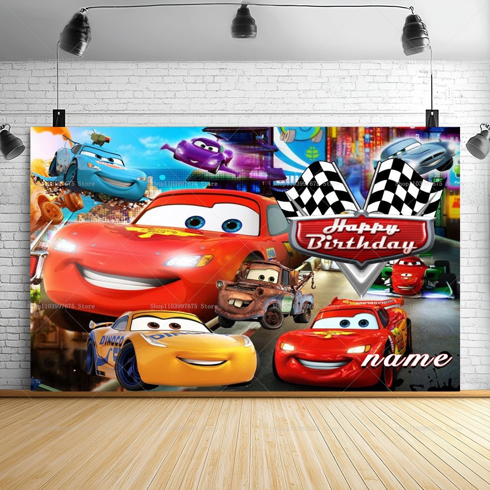 Lightning McQueen Backdrops Ch - Lighting Mcqueen Birthday Decor recensie en prijs
