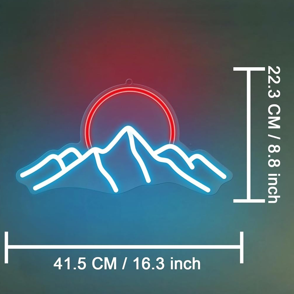 Ice Mountain Neon Sign Sunrise - Lighting Decor Sunrise recensie en prijs