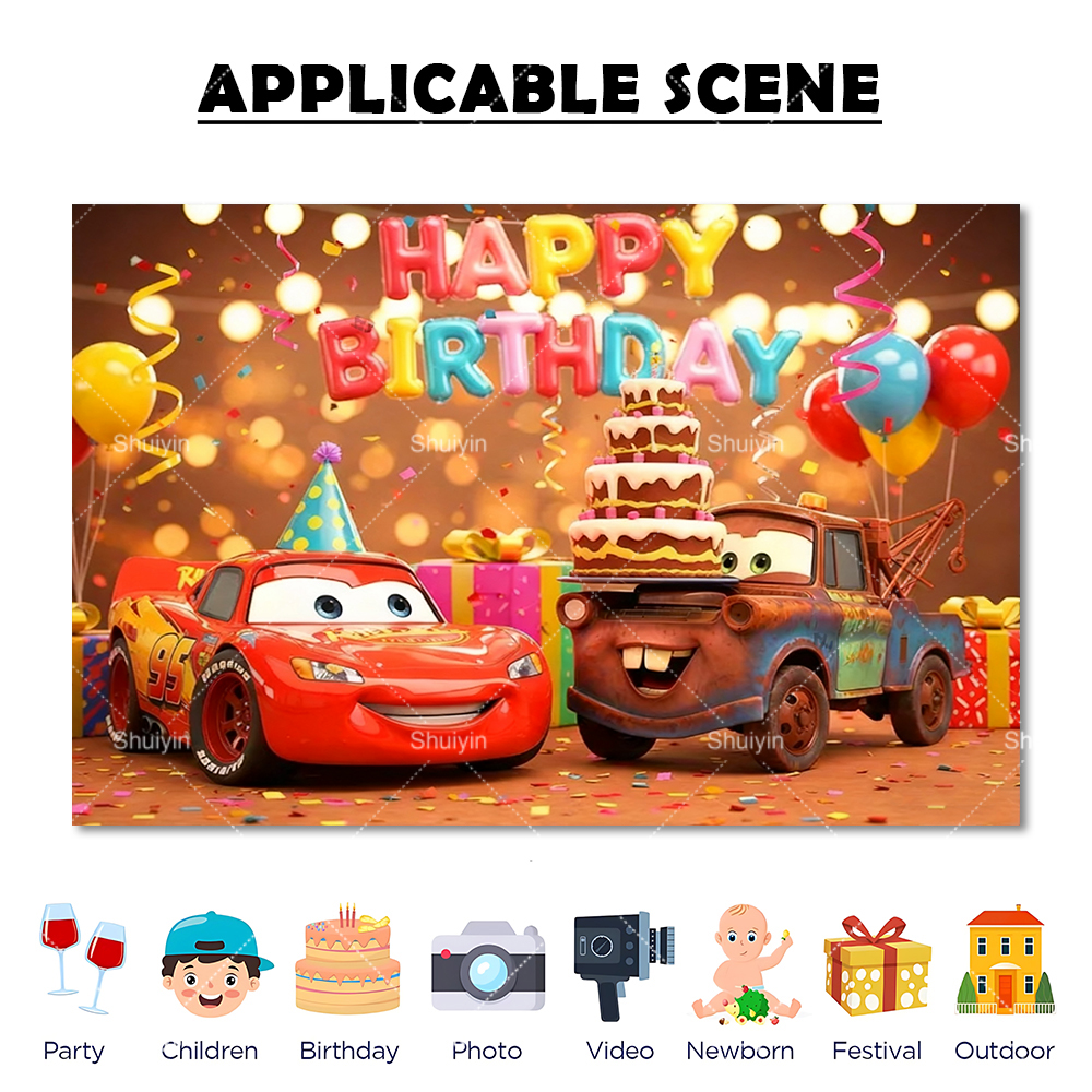 Cartoon Cars Lightning Mcqueen - Lighting Mcqueen Birthday Decor recensie en prijs
