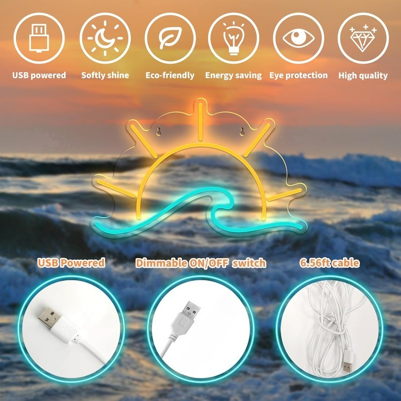 Sunset Sunrise Neon Sign Sun O - Lighting Decor Sunrise recensie en prijs