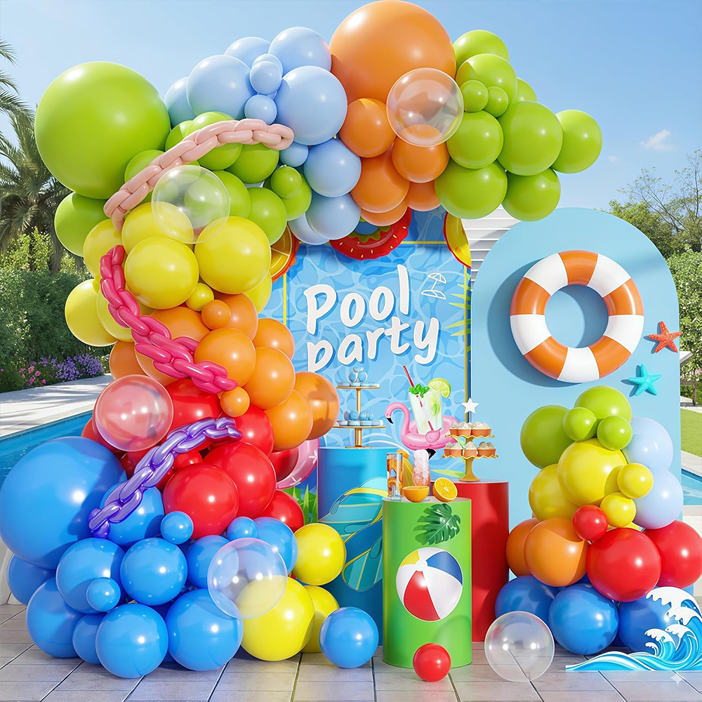 Neon Balloon set Rainbow Pool  - Orange Lighting Decor recensie en prijs