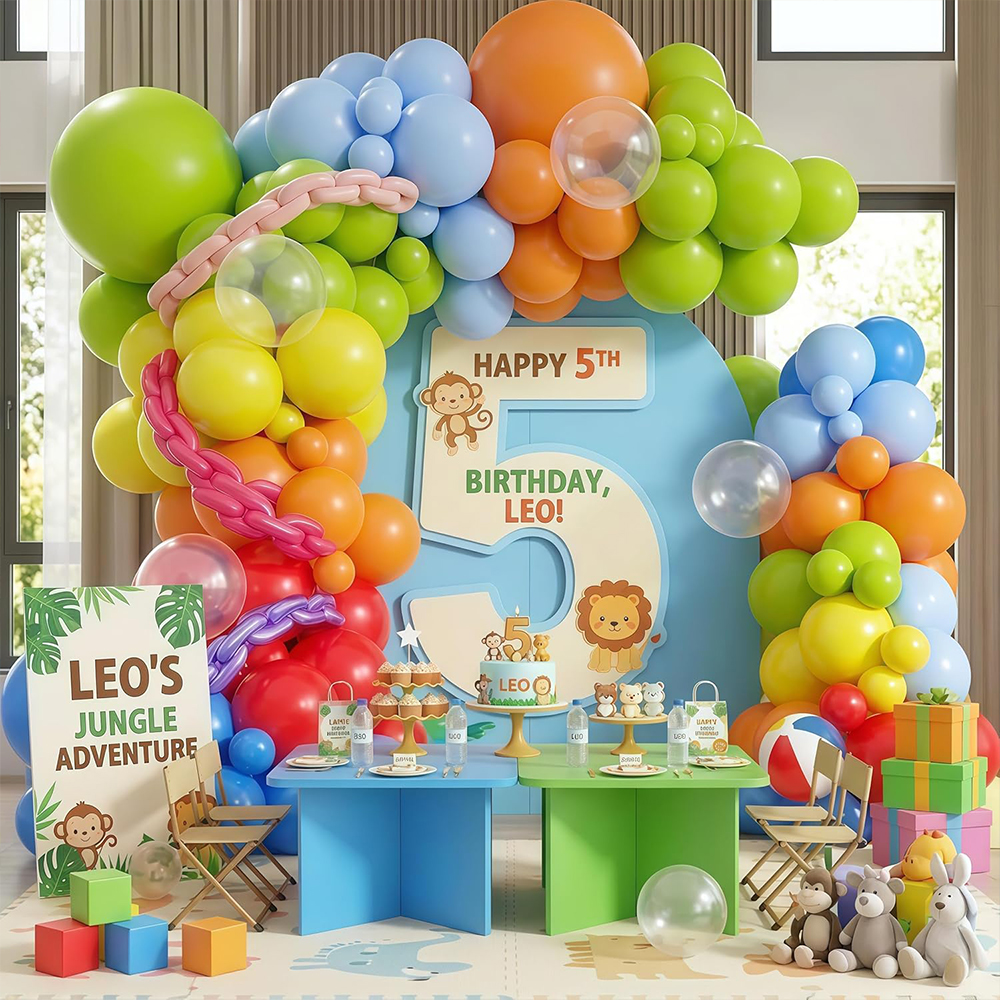 Neon Balloon set Rainbow Pool  - Orange Lighting Decor recensie en prijs