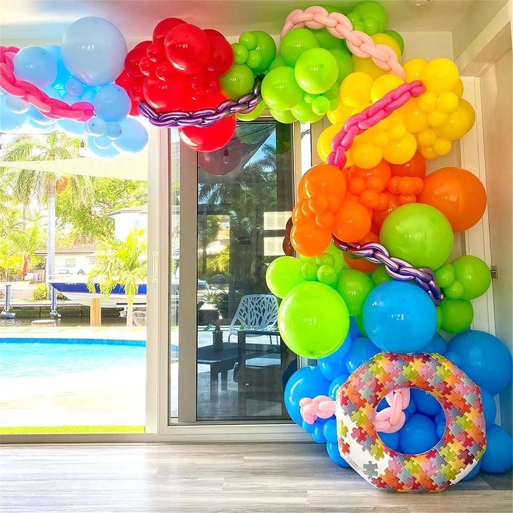 Neon Balloon set Rainbow Pool  - Orange Lighting Decor recensie en prijs
