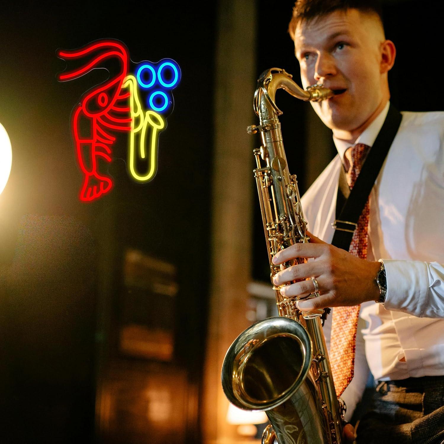 Lobster Saxophone Neon Sign Ja - Office Lighting Decor recensie en prijs
