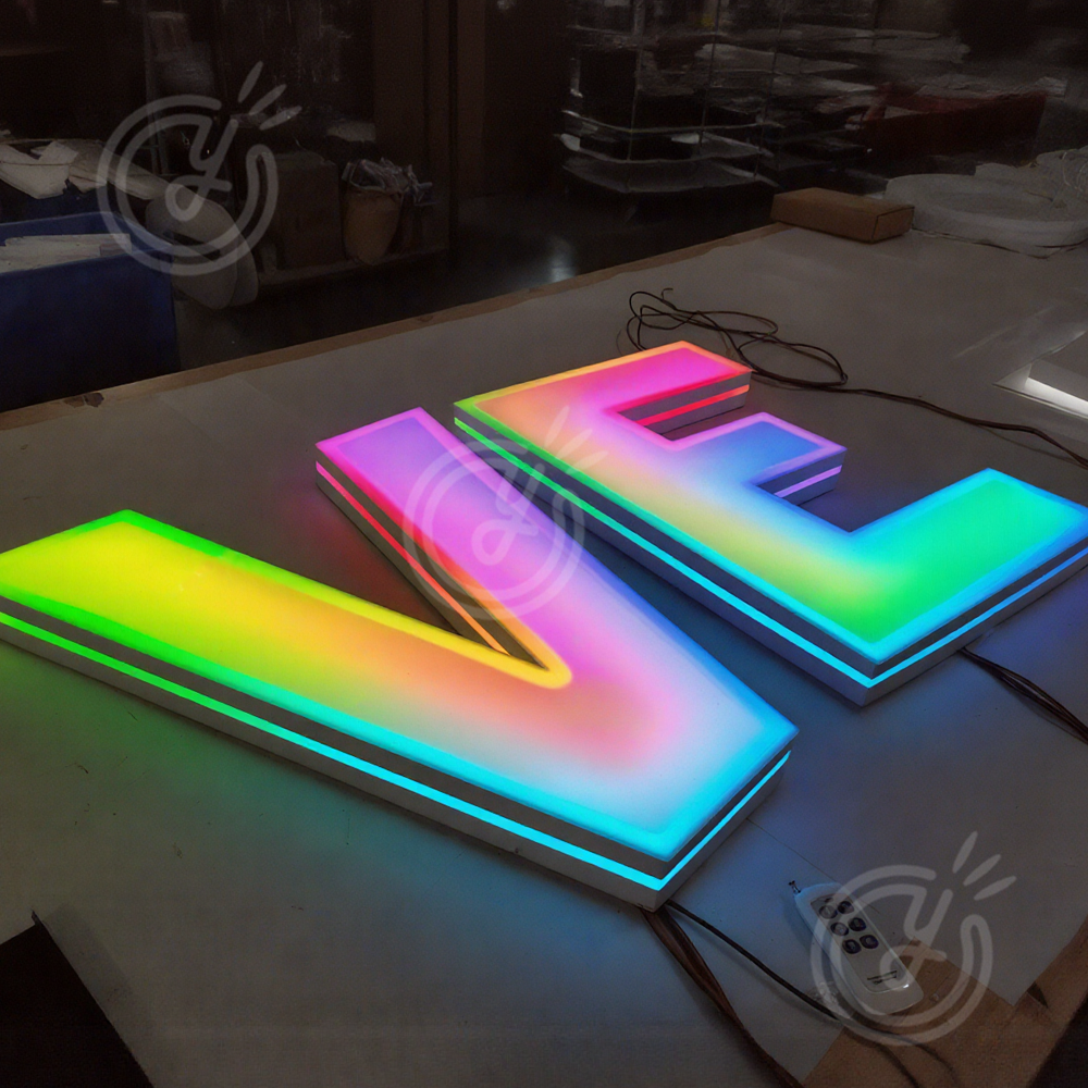 Custom RGB Metal LED Sign Wall - Lighting Decor Company recensie en prijs