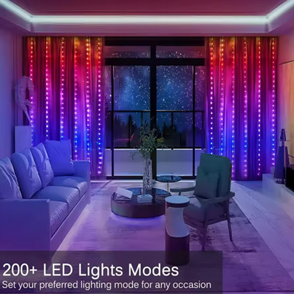 3M RGB Smart LED Curtain Light - Lighting Decor Outdoor recensie en prijs